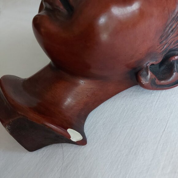 Achatit 108 African Child Tribal Mask Handcrafted Wall Art Ceramic Cultural - Picture 9 of 11